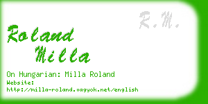 roland milla business card